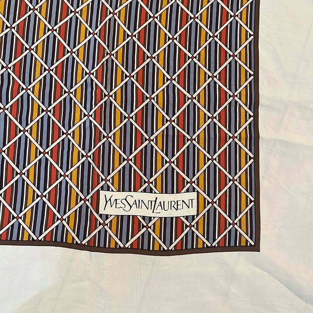 🧡🤎 Yves Saint Laurent Silk Scarf